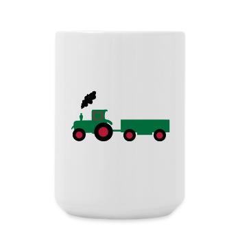 tracteur anhaenger - Grande tasse 440 ml - blanc - Devant