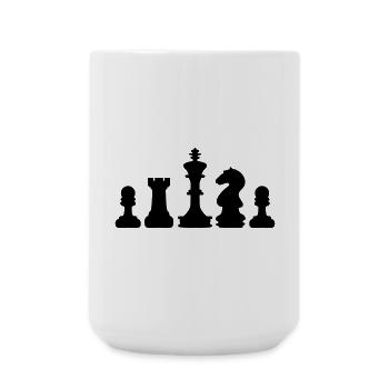 Schach - Große Tasse 440 ml - Weiß - Vorne