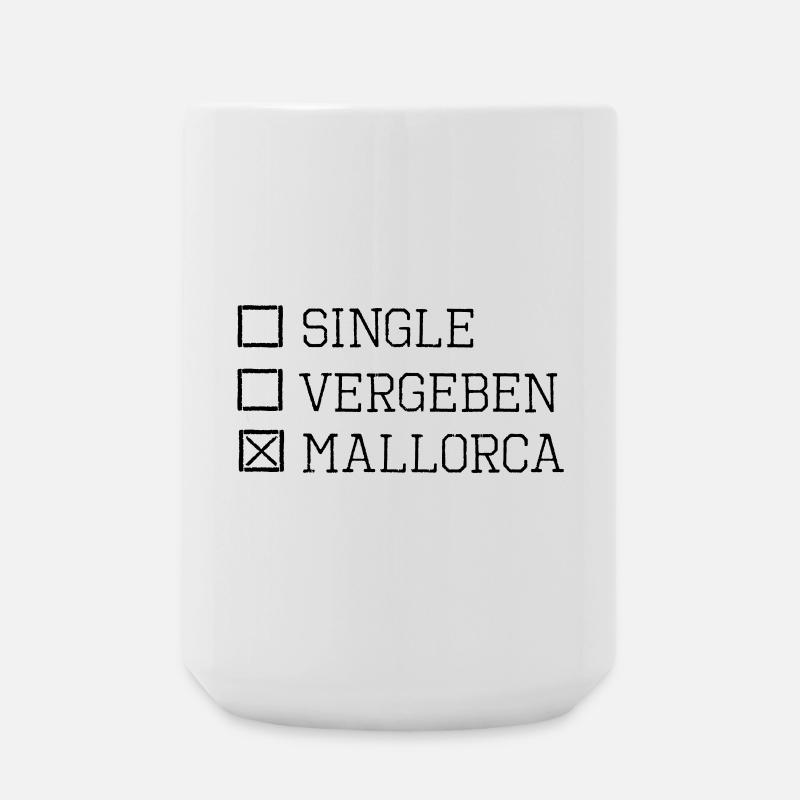 Mallorca Single Party Urlaub lustiger Spruch - Große Tasse 440 ml - Weiß