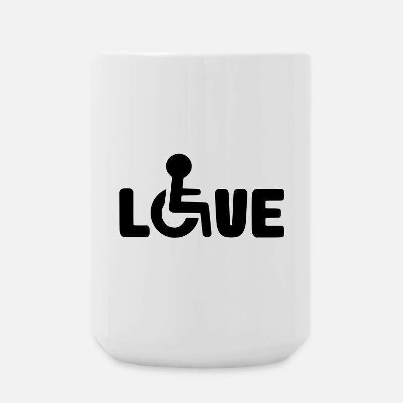 Liebe zum Rollstuhl # - Große Tasse 440 ml - Weiß