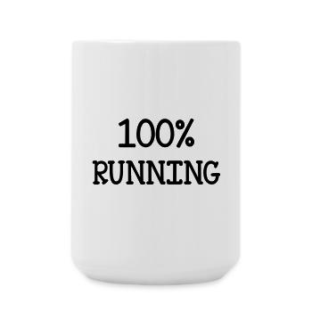 Laufen / Running / Jogging / Joggen / Marathon - Große Tasse 440 ml - Weiß - Vorne