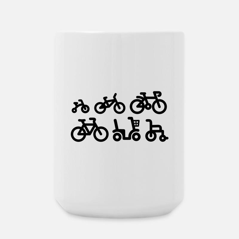 Evolution bicycle racing cycling bicycle racing - Large Mug 440 ml - white
