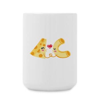 Käse und Nudeln Perfekt Zusammen - Große Tasse 440 ml - Weiß - Vorne