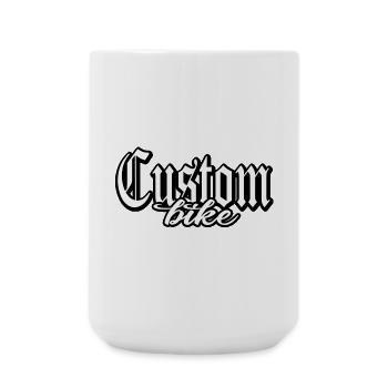 custom bike biker tour rock bobber tuner tuning - Large Mug 440 ml - white - Front