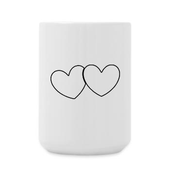 Black Heart Gift - Large Mug 440 ml - white - Front