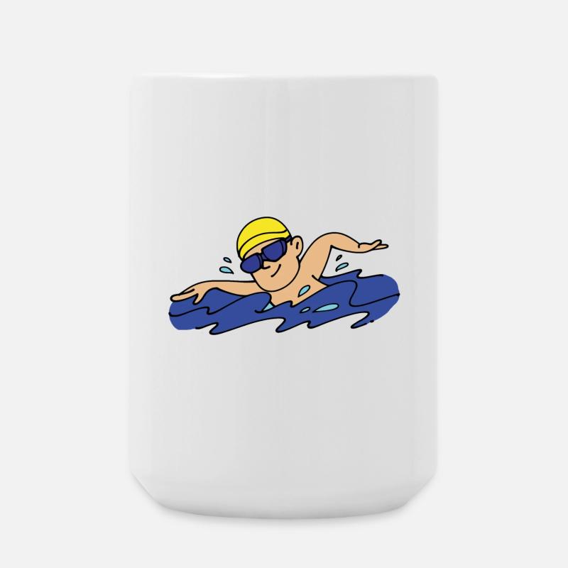 Swimmer - Large Mug 440 ml - white