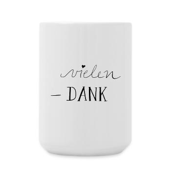 vielen Dank - Große Tasse 440 ml - Weiß - Vorne