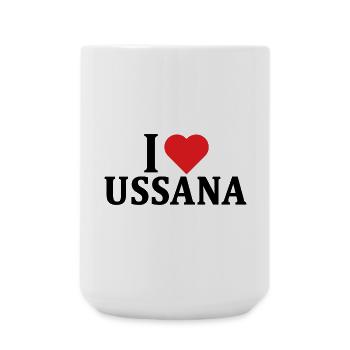 T-shirt Io amo Ussana t-shirt Sardegna - Large Mug 440 ml - white - Front