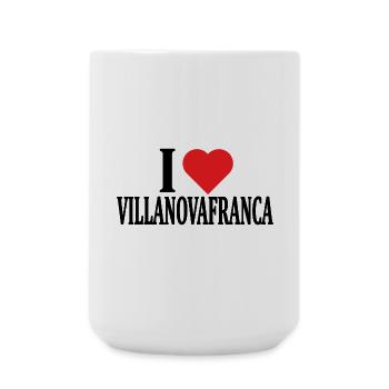 t-shirt I love Villanovafranca t-shirt Sardinia - Large Mug 440 ml - white - Front