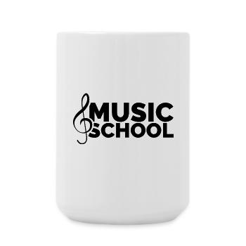 Musikschule Symbol Notenschlüssel Noten Musiker - Große Tasse 440 ml - Weiß - Vorne