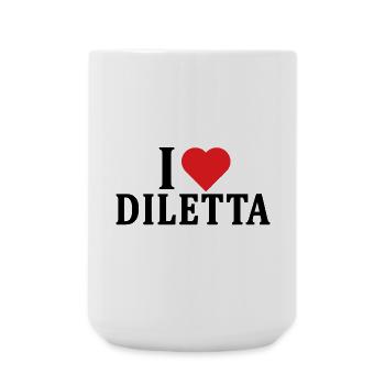 T-Shirt Ich liebe Diletta T-Shirt Geschenkidee - Große Tasse 440 ml - Weiß - Vorne