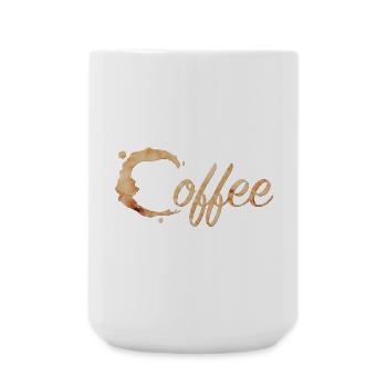 Coffee Stain Typography Coffee - Large Mug 440 ml - white - Front
