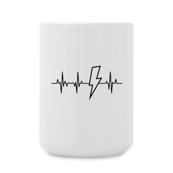 Elektriker Herzklopfen - Große Tasse 440 ml - Weiß - Vorne