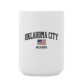 Oklahoma City American Flag - Large Mug 440 ml - white - Front