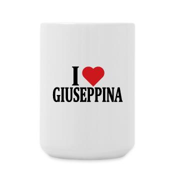 I love Giuseppina T-Shirt Geschenkidee - Große Tasse 440 ml - Weiß - Vorne