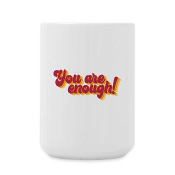 Motivierender Spruch mit 3D-Effekt - Große Tasse 440 ml - Weiß - Vorne