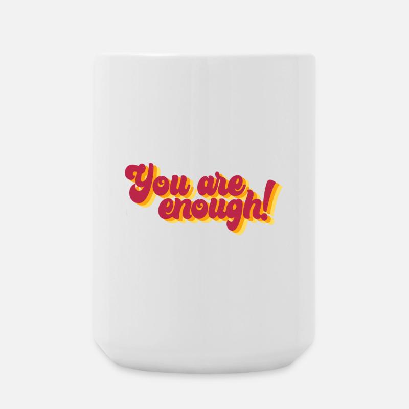 Motivierender Spruch mit 3D-Effekt - Große Tasse 440 ml - Weiß