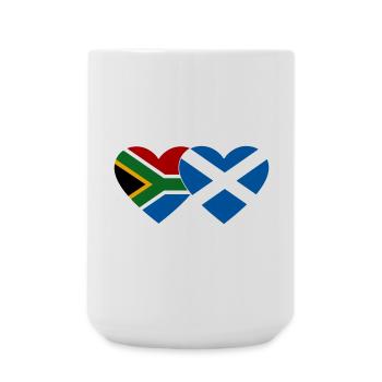 South Africa Scotland Flag Heart - Large Mug 440 ml - white - Front