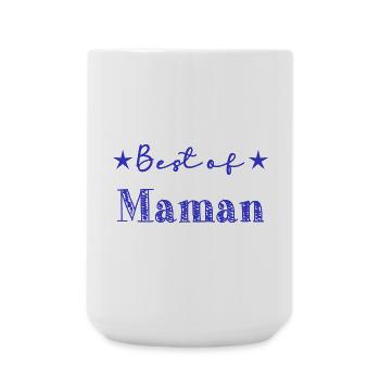 MAMAN. FÊTE DES MÈRES. BONNE FÊTE MAMAN. JE T'AIME - Grande tasse 440 ml - blanc - Devant