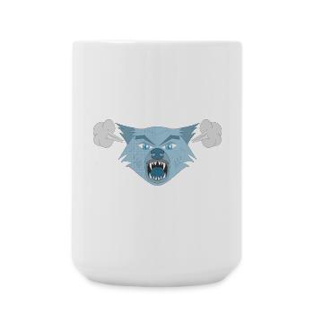 Angry Wolf - Large Mug 440 ml - white - Front