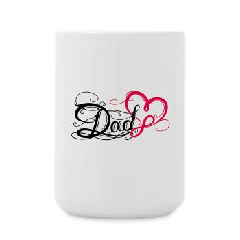 Papa Papa Fête des Pères Tatouage - Grande tasse 440 ml - blanc - Devant