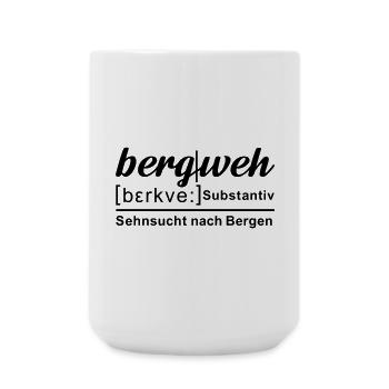 bergweh - Definition wie im Duden - Große Tasse 440 ml - Weiß - Vorne