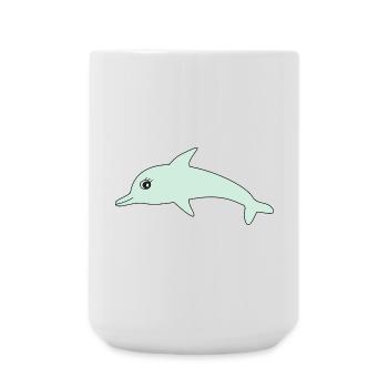 Delfin Delphine - Große Tasse 440 ml - Weiß - Vorne