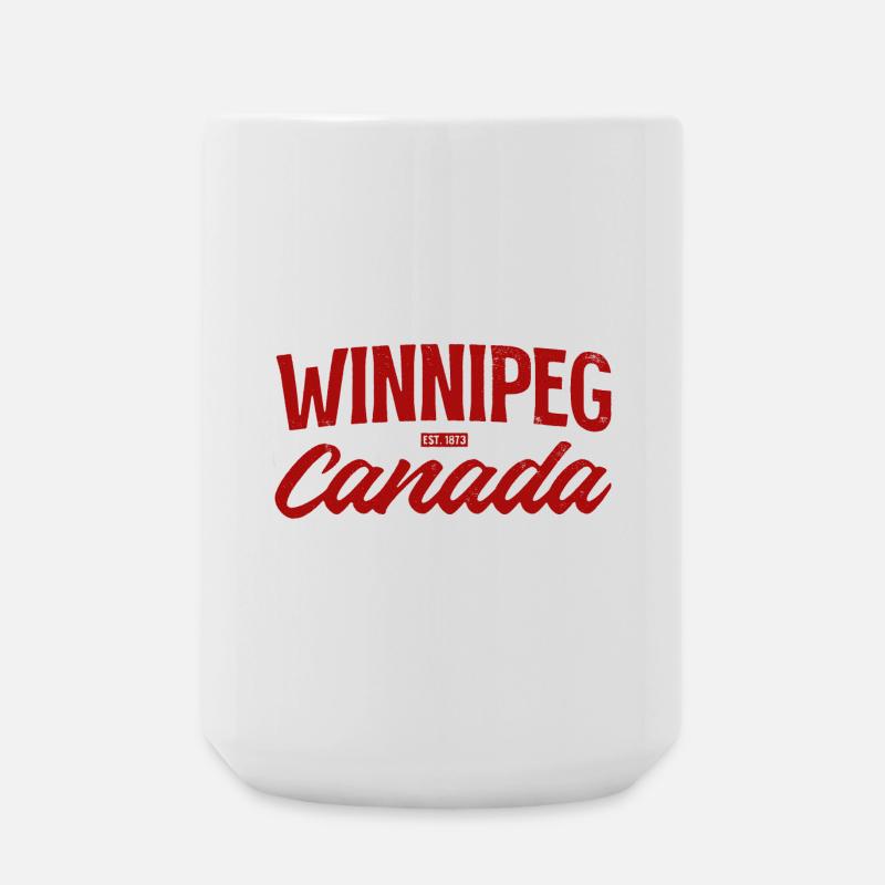 Winnipeg Canada Est 1873 - Large Mug 440 ml - white