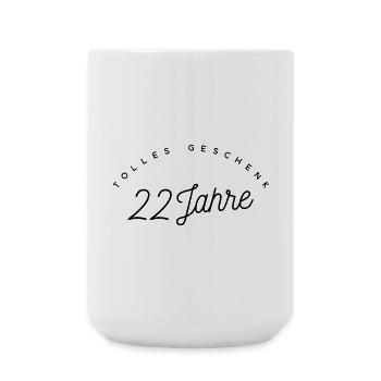 Tolles Geschenk 22 Jahre  - Große Tasse 440 ml - Weiß - Vorne