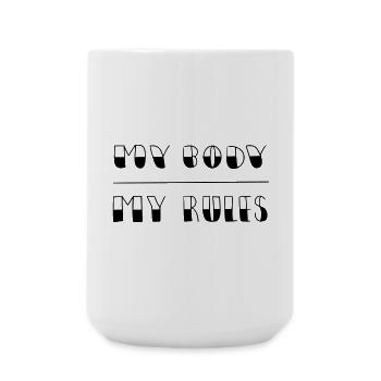 my body - my rules - Large Mug 440 ml - white - Front