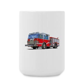 Fire engine with which everyone wants to go to the scene - Large Mug 440 ml - white - Front