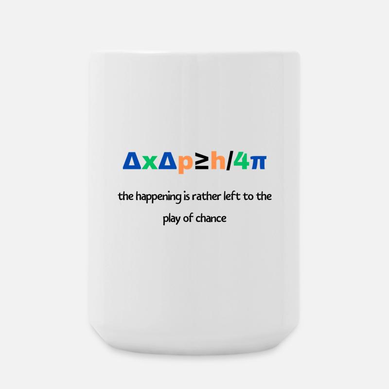 Uncertainty principle - Large Mug 440 ml - white