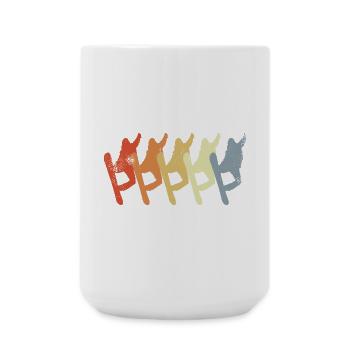 Vintage Snowboarder - Large Mug 440 ml - white - Front