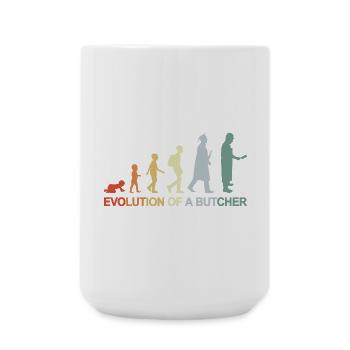 Vintage Butcher Evolution - Large Mug 440 ml - white - Front