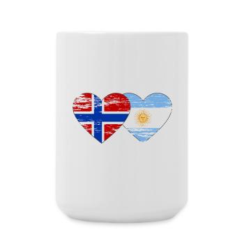 Norway Argentina Flag Used - Large Mug 440 ml - white - Front