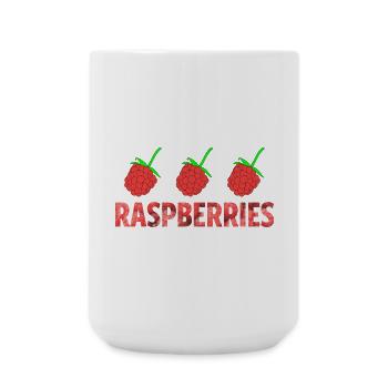 FRAMBOISES - Grande tasse 440 ml - blanc - Devant