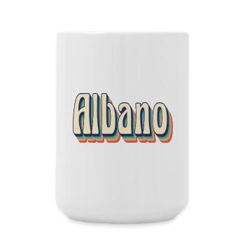 Albano t-shirt rétro vintage t-shirt idée cadeau - Grande tasse 440 ml - blanc - Devant