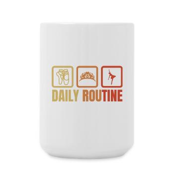 Ballett Tagesablauf - Große Tasse 440 ml - Weiß - Vorne