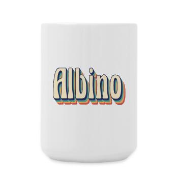 Albino t-shirt retro vintage t-shirt gift idea - Large Mug 440 ml - white - Front