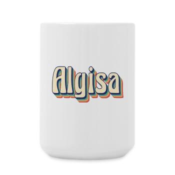 Algisa t-shirt rétro vintage t-shirt idée cadeau - Grande tasse 440 ml - blanc - Devant