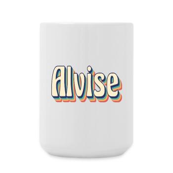 Alvise retro t-shirt vintage t-shirt gift idea - Large Mug 440 ml - white - Front