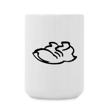 Running Shoe Contour - Large Mug 440 ml - white - Front