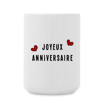 JOYEUX ANNIVERSAIRE - Grande tasse 440 ml - blanc - Devant