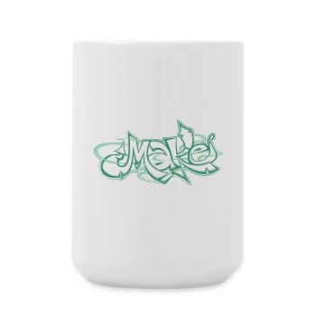 Le mot vert fait des graffitis - Grande tasse 440 ml - blanc - Devant