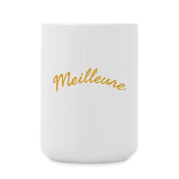 Vibrant Abstract Floral Design - Large Mug 440 ml - white - Front