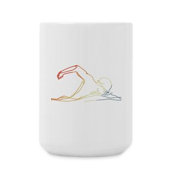 Swimming Retro Style - Large Mug 440 ml - white - Front