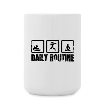 Yogi Daily Routine - Large Mug 440 ml - white - Front