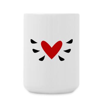 HAPPY BIRTHDAY. HAPPY BIRTHDAY. ANNIVERSARY. - Large Mug 440 ml - white - Front