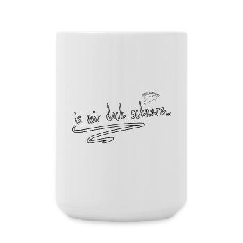 is mir doch schnurz - Sächsisch - Spruch - Große Tasse 440 ml - Weiß - Vorne