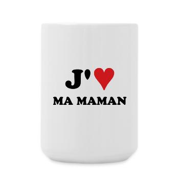 J'aime ma maman - Grande tasse 440 ml - blanc - Devant